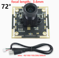 Module sans lecteur de caméra USB 1/2/5 mégapixel Module OV9732 Caméra de reconnaissance faciale HD 720P 60/72/100 /160/180 degrés