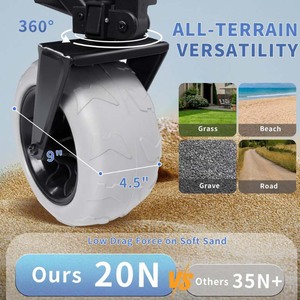 Carro de vagón deportivo grande extendido OEM, <span class=keywords><strong>ruedas</strong></span> de globo de vagón de <span class=keywords><strong>playa</strong></span> plegable - Product Image 5