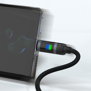 New Streamer chỉ số điện thoại di động sạc cáp Loại C USB 100W 6A Sạc nhanh tốc độ cáp - Product Image 4