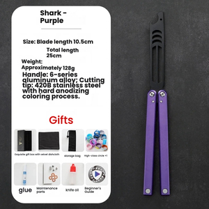 Couteau pliant, couteau de combat, couteau à lame oscillante, couteau à peigne, système de manche efficace, ouvre-bouteille, couteau papillon d'entraînement - Product Image 1