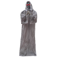 Nouvelle figurine fantôme électrique féminine d'Halloween, décoration effrayante de fantôme lumineux hurlant avec capteur, fantôme debout