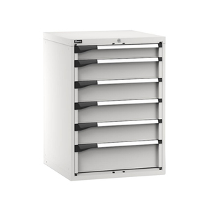 Commode grise Fami Master 714x726x1000mm avec 6 tiroirs réglables - Product Image 1