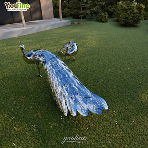 Escultura <span class=keywords><strong>de</strong></span> estatua <span class=keywords><strong>de</strong></span> metal <span class=keywords><strong>de</strong></span> pavo real <span class=keywords><strong>de</strong></span> <span class=keywords><strong>acero</strong></span> inoxidable para jardín al aire libre moderno - Product Image 5