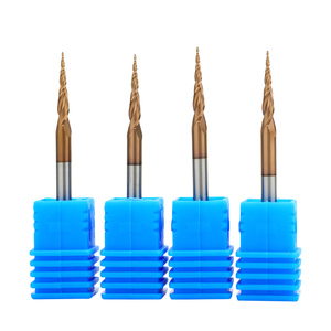 High Quality Low Price 3mm 1/8 Inch Carbide End Mill <strong>Cnc</strong> Tapper Square Freza Bits <strong>Cnc</strong> Router Conical Cutting Bits - Product Image 1