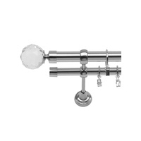 Rail de plafond double en PVC robuste Bojanek, ensemble complet, pour rideaux, glisse fluide, rouleaux à montage facile