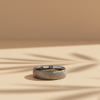 Cincin Kawin/Tunangan Tizti Trendy Fashion Perhiasan Pria dari Tantalum Murni, Model Domed Brushed Eternity Band untuk Pria Wanita Unisex