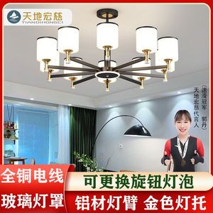 โคมไฟระย้าสไตล์นอร์ดิกหกหัว หลอดไฟ LED E26 สำหรับห้องนั่งเล่น โคมไฟเพดานแบบมินิมอลทันสมัย - Product Image 4