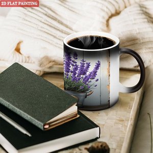 Mug en céramique à changement de couleur 11oz Noir givré Tasse vierge pour sublimation DIY - Product Image 3