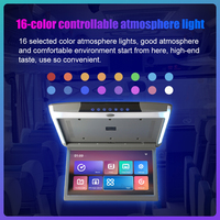 Moniteur de Toit de Voiture Android Rabattable 9/11.6/12.5/15.4/15.6/17.3/19 Pouces, Écran Plafonnier avec Lecteur MP5 FM USB