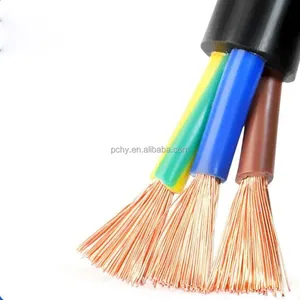 Wire Cable Electric Wire Flexible Rvv Cable Hot Sell Pvc 2 3 4 5 6 Core BLACK PE Low Copper Insulated Wire Underground Stranded