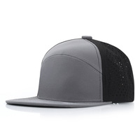 Casquette Trucker 7 Panneaux avec Patch en Cuir Personnalisé, Logo Brodé 3D, Casquette de Baseball Sportive, Casquette de Golf Imperméable avec Cordon