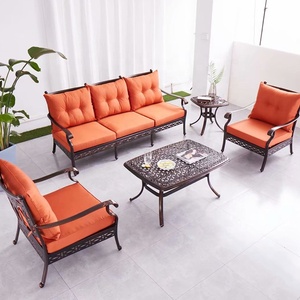 Mobilier <span class=keywords><strong>d</strong></span>'extérieur <span class=keywords><strong>en</strong></span> métal imperméable personnalisable <span class=keywords><strong>jardin</strong></span> loisirs cadre <span class=keywords><strong>en</strong></span> <span class=keywords><strong>fonte</strong></span> <span class=keywords><strong>d</strong></span>'<span class=keywords><strong>aluminium</strong></span> <span class=keywords><strong>salon</strong></span> canapé sectionnel ensemble pour terrasse - Product Image 2
