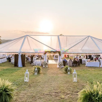 Backyard büyük Marquee açık Sailcloth Carpas Para Event tos eğlence çadırı olay için çadır demiri Strech düğün çadırı 100 kişi için