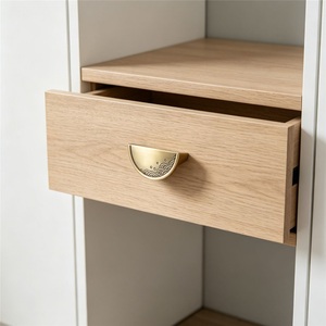Nuevo diseño moderno de tirador semicircular ligero de aleación de zinc con grabado de ondas de agua para puerta de gabinete - Product Image 4