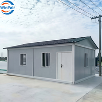 Maison de jardin modulaire en conteneur WinFair Costa Rica Triangle, 1 chambre avec toilettes et douche, pour logement pour les parents / maison d'hôtes