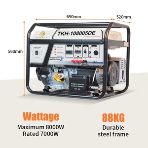 Générateur à essence TieKeHan 7 kW à châssis ouvert pour usage domestique, monophasé 230 V - Product Image 2