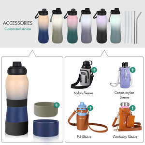 Personalización de la superficie Ergonómico Cómodo de sostener Botella de agua aislada de acero inoxidable de grado alimenticio de doble pared - Product Image 3