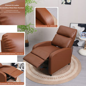 Cómoda silla reclinable <span class=keywords><strong>con</strong></span> respaldo ajustable, sofá cama convertible, silla, cama extraíble, cama individual para adultos - Product Image 2