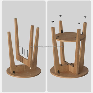 Petite <span class=keywords><strong>table</strong></span> basse blanche avec étagère à double niveau pour chambre à coucher, salon et coin détente - Product Image 5
