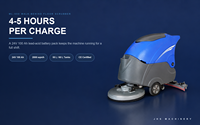 Autolaveuse de sols pour entrepôts, ateliers et supermarchés, largeur de nettoyage 550 mm, raclette 850 mm, autonomie 4-5h, pour le nettoyage des usines et des hôpitaux