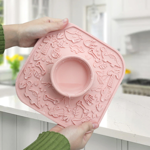 OEM/ODM Silicone Dog Lick <b>Mat</b> with Suction Cups Food Grade Slow Feeder Pet Feed <b>Mat</b> - Product Image 1