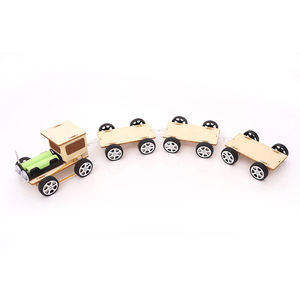 Kit de construction de machine à vapeur 3D en bois naturel durable, activité ferroviaire, apprentissage Montessori, article éducatif robuste pour loisirs créatifs - Product Image 1