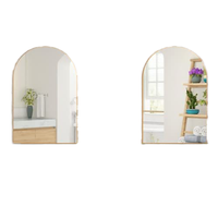Grand miroir mural de décoration intérieure arqué en or de luxe personnalisé Style moderne sur pied pour dressing ESPEJO MIRROIR SPIEGEL