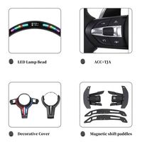 Volant en suède carbone LED à livraison rapide pour BMW X3 X5 F10 F20 F30 F11 F15 F16 E90 E92 Série 3 - Amélioration