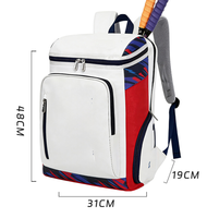 Sac à dos de badminton et de tennis en PU grande capacité, imperméable, avec compartiment séparé pour chaussures, idéal pour la course et l'exercice – Prix usine, offre spéciale