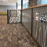 Panneau de séparation décoratif en aluminium découpé au laser, finition thermolaquée, design moderne, installation facile, résistant aux intempéries