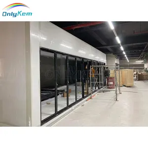 Ekran soğuk depolama cam kapılar raflar Walk-in soğutucu/dondurucu oda kutusu