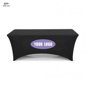 Machine Washable and Reusable 6Ft Elastic-Edged Tablecloth Simple Style for Hotel Home Furnishings Trade Shows - Product Image 2