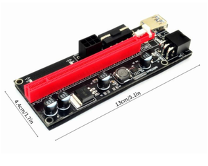Câble USB 3.0 4 condensateurs solides PCIE <span class=keywords><strong>Riser</strong></span> 1X à 16X Extension <span class=keywords><strong>graphique</strong></span> pour <span class=keywords><strong>carte</strong></span> adaptateur de <span class=keywords><strong>riser</strong></span> alimentée par GPU Mining - Product Image 2