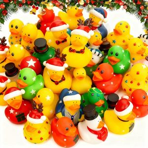 Canard en caoutchouc personnalisé pour Noël, jouet de bain pour bébé, jouet de baignoire unique pour enfants avec motifs amusants, jouets promotionnels - Product Image 1