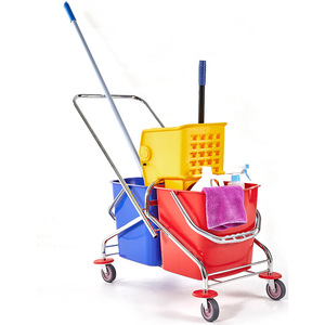 Xinmeida Double <b>Bucket</b> Cleaning Cart With Squeezer 4 Wheels <b>Mop</b> <b>Bucket</b> For Floor Cleaning - Product Image 1