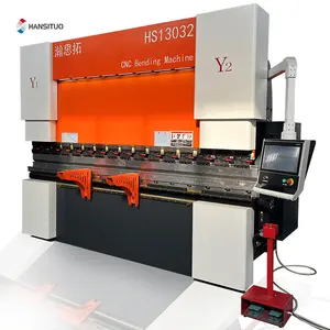 CNC işleme için DA53T kontrol sistemi ile WE67K 130T 3200 CNC elektro-hidrolik makas pres HANSITUO