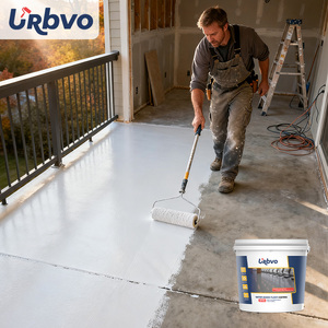 Peinture de sol de garage 3-en-1 économique à base de ciment liquide, application au rouleau, anti-humidité, antidérapante, couleur personnalisable par couche URBVO - Product Image 1