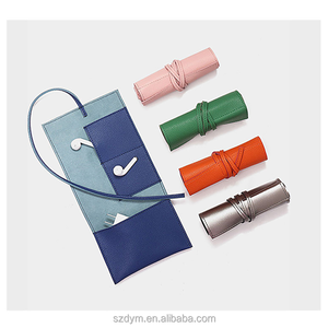 <span class=keywords><strong>Sac</strong></span> de rangement pour câbles de charge en <span class=keywords><strong>cuir</strong></span> véritable pour <span class=keywords><strong>voyage</strong></span>, organiseur de câbles technologiques enroulable - Product Image 1