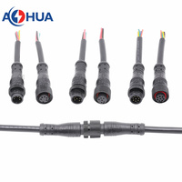 Connecteur de queue de cochon électrique étanche M12 2 3 4 5 broches prise de lumière de remorque écrou de fil métallique connecteur 110V 60V