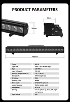 400W RGBW 4-en-1 LED stroboscopique effet de scène lumière IP66 étanche sans fil DMX lavage inondation Disco faisceau projecteur pour DJ Studio utilisation