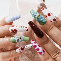 Uñas Postizas de Alta Calidad con Diseño Francés, Uñas Artificiales a Presión, Uñas Hechas a Mano al por Mayor