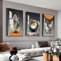 Vente en gros d'art mural encadré de style lumineux, art abstrait moderne, peinture en porcelaine cristalline pour la décoration murale du salon, de la chambre à coucher et du bureau