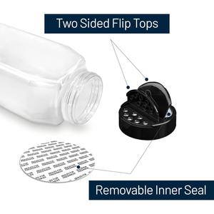 Nordic Eco-Friendly Plastic 250ml 8 Oz <b>Spice</b> <b>Jar</b> with Lid for Pantry Storage - Product Image 3