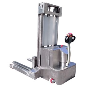 Gerbeur électrique complet en acier inoxydable <span class=keywords><strong>HELI</strong></span>, gerbeur de palettes électrique 1T 1.5T, gerbeur autoportant 3m 4m pour entrepôt frigorifique et industrie alimentaire CE - Product Image 1