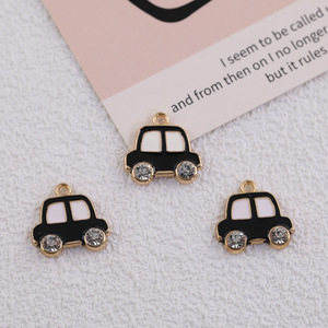 Cute Cartoon Car Alloy Pendant Charm For DIY <b>Bracelet</b> Necklace Jewelry Accessory Pink Blue <b>Red</b> Black Color Zinc Alloy Bezel - Product Image 3