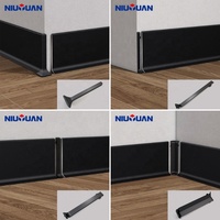 Plinthe décorative noire moderne en aluminium, sur mesure, échantillon gratuit, par le fabricant NIUYUAN
