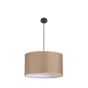 Lampada a Sospensione 3xE27 Nero/Marrone 60x60 cm Senza Diffusore - Illuminazione Decorativa per Spazi Moderni e Luminosi - Product Image 1