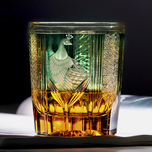 <span class=keywords><strong>Verres</strong></span> à whisky de style japonais Edo Kiriko, coupés à la main, <span class=keywords><strong>verres</strong></span> à whisky à l'ancienne avec gravure de cylindre en cristal coloré - Product Image 3