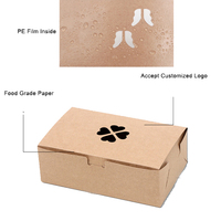 Boîte en carton OMT Kraft de qualité alimentaire avec pelliculage mat pour frites, tartes, pâtes, crêpes, spaghetti, croissants à emporter