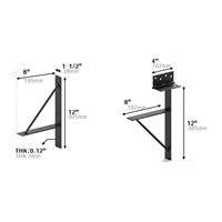 Support d'angle de portail durable, accessoires de clôture, kit anti-affaissement pour portes de remise, support d'angle de portail facile à installer, kits de supports d'étagère